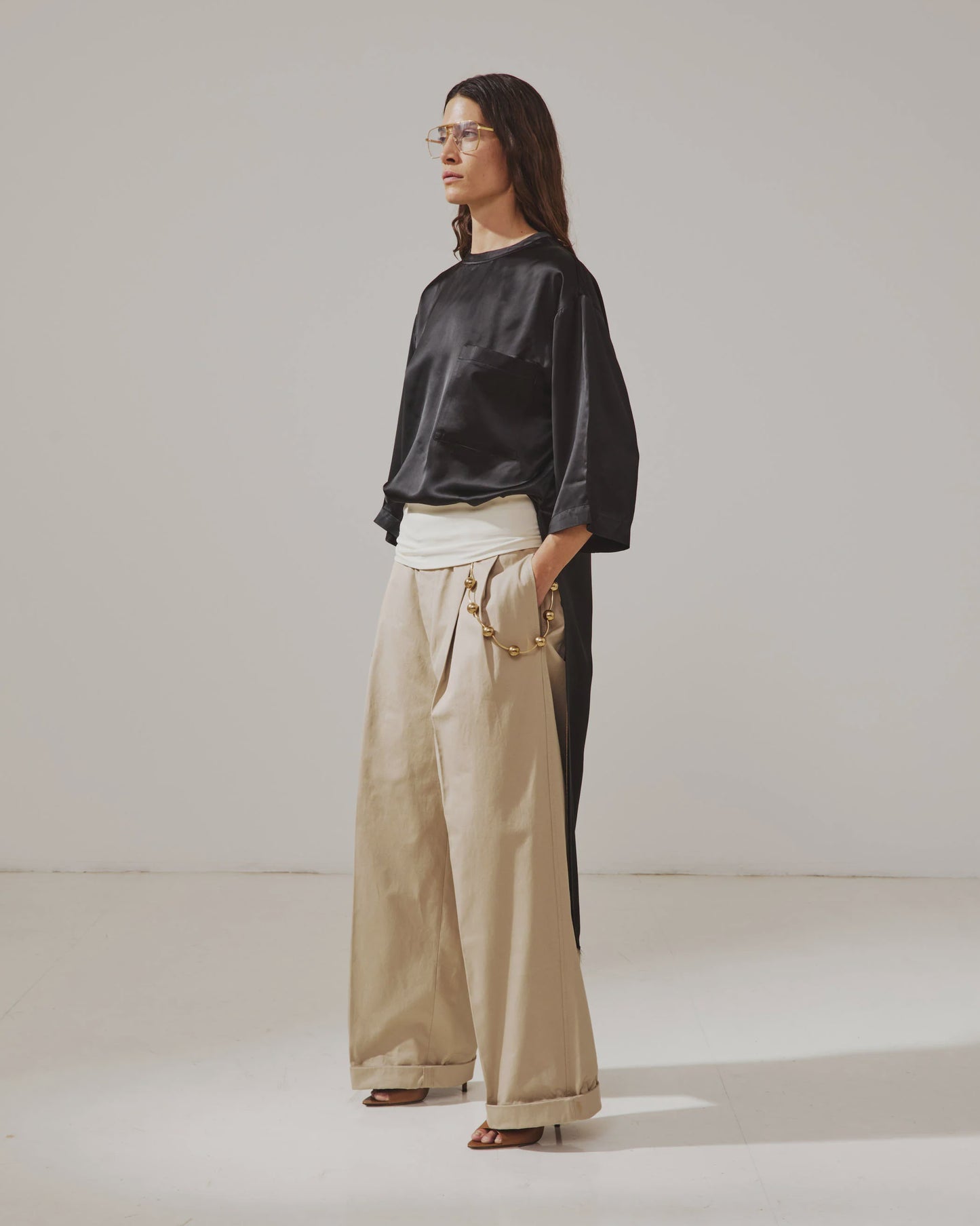 Wendy Elastic Wide-Leg Trousers