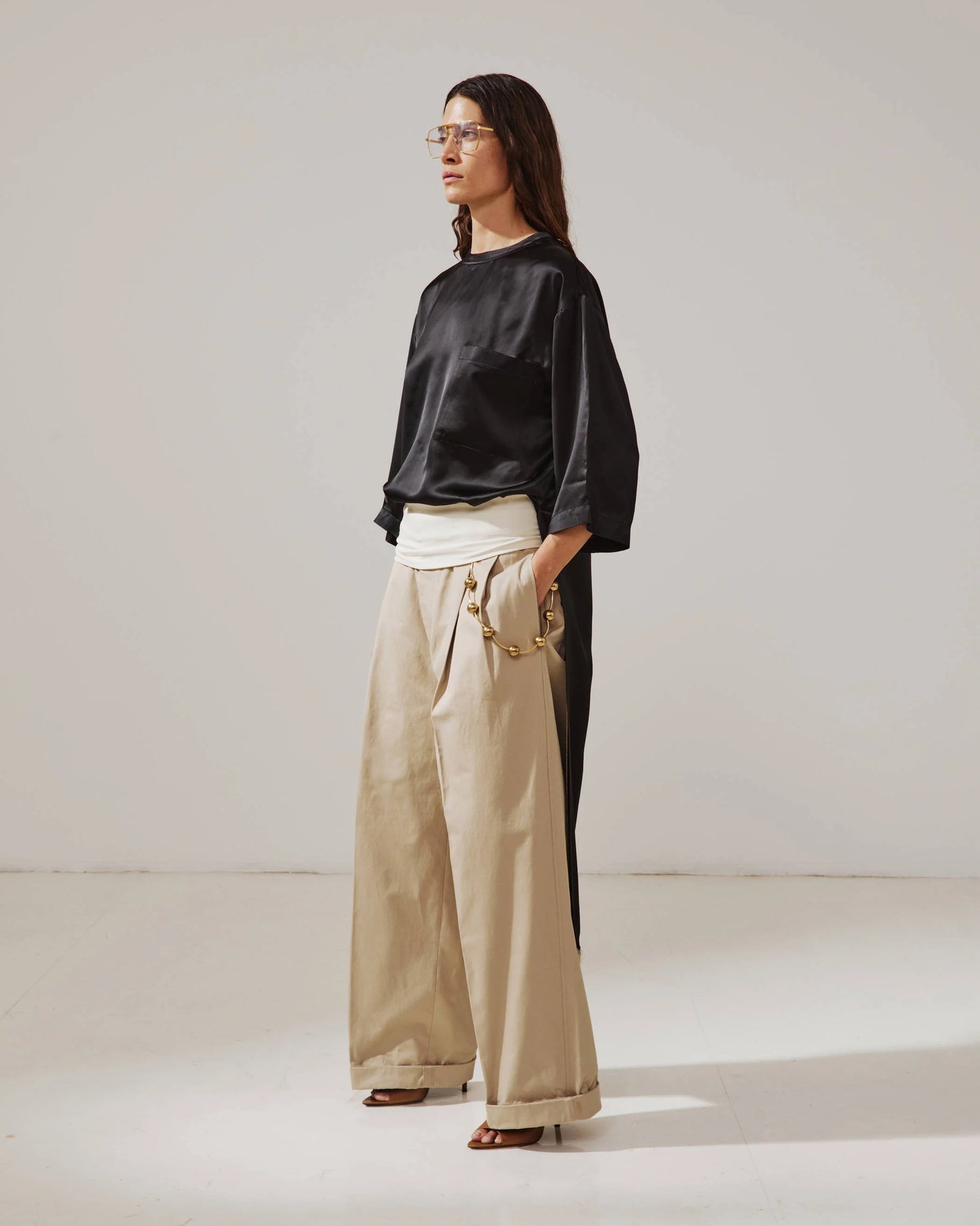 Wendy Elastic Wide-Leg Trousers