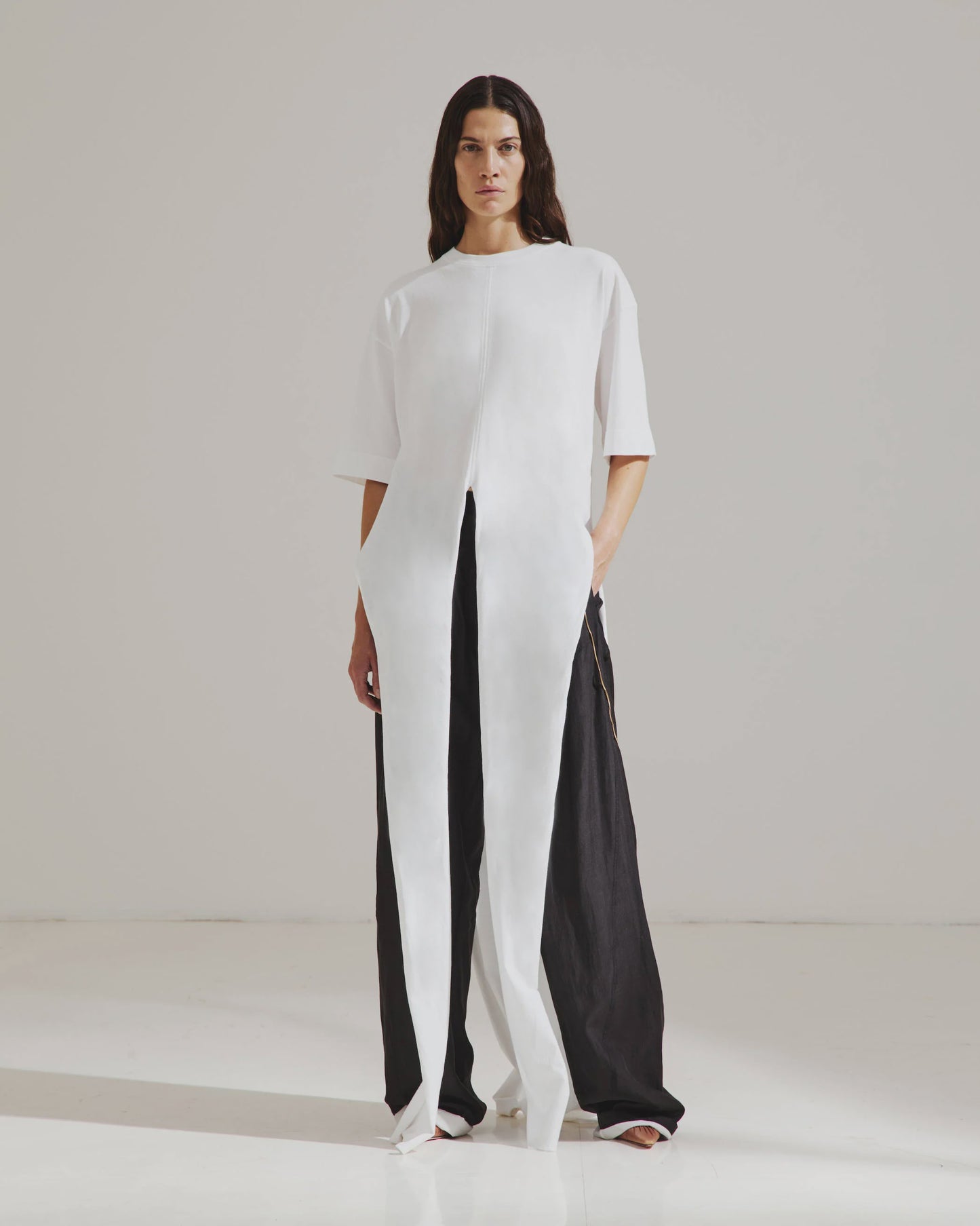 Gia Oversized Long Tee With Splits
