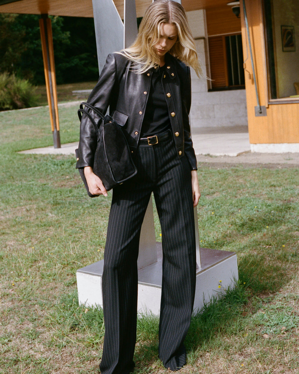 Hadley Leather Cropped Jacket