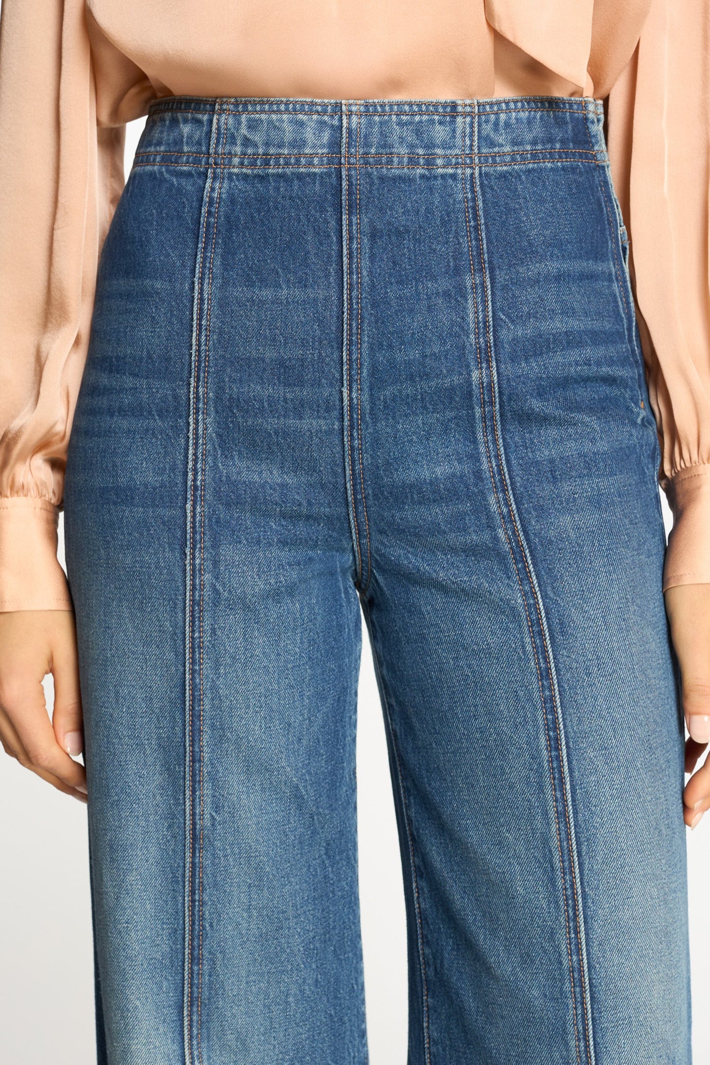The Bianca Wide Leg Seamed Jean