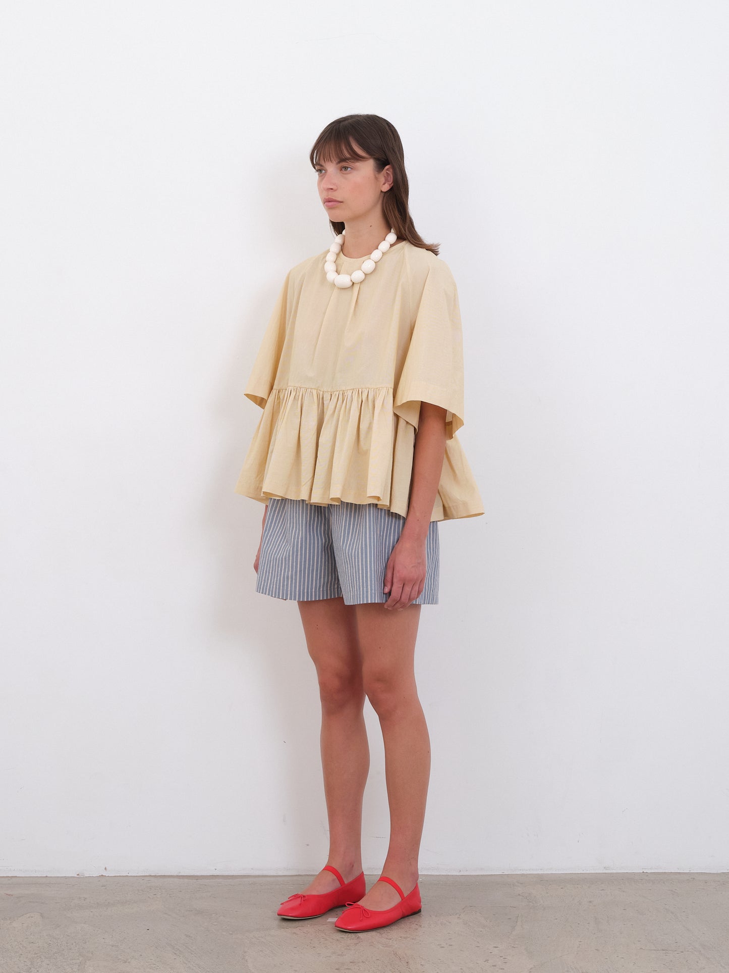 Japanese Cotton Voile Striped Delilah Top