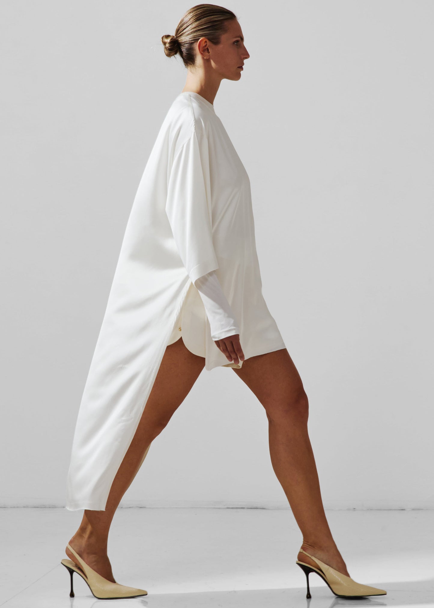 Tara Satin Asymmetric Shirt