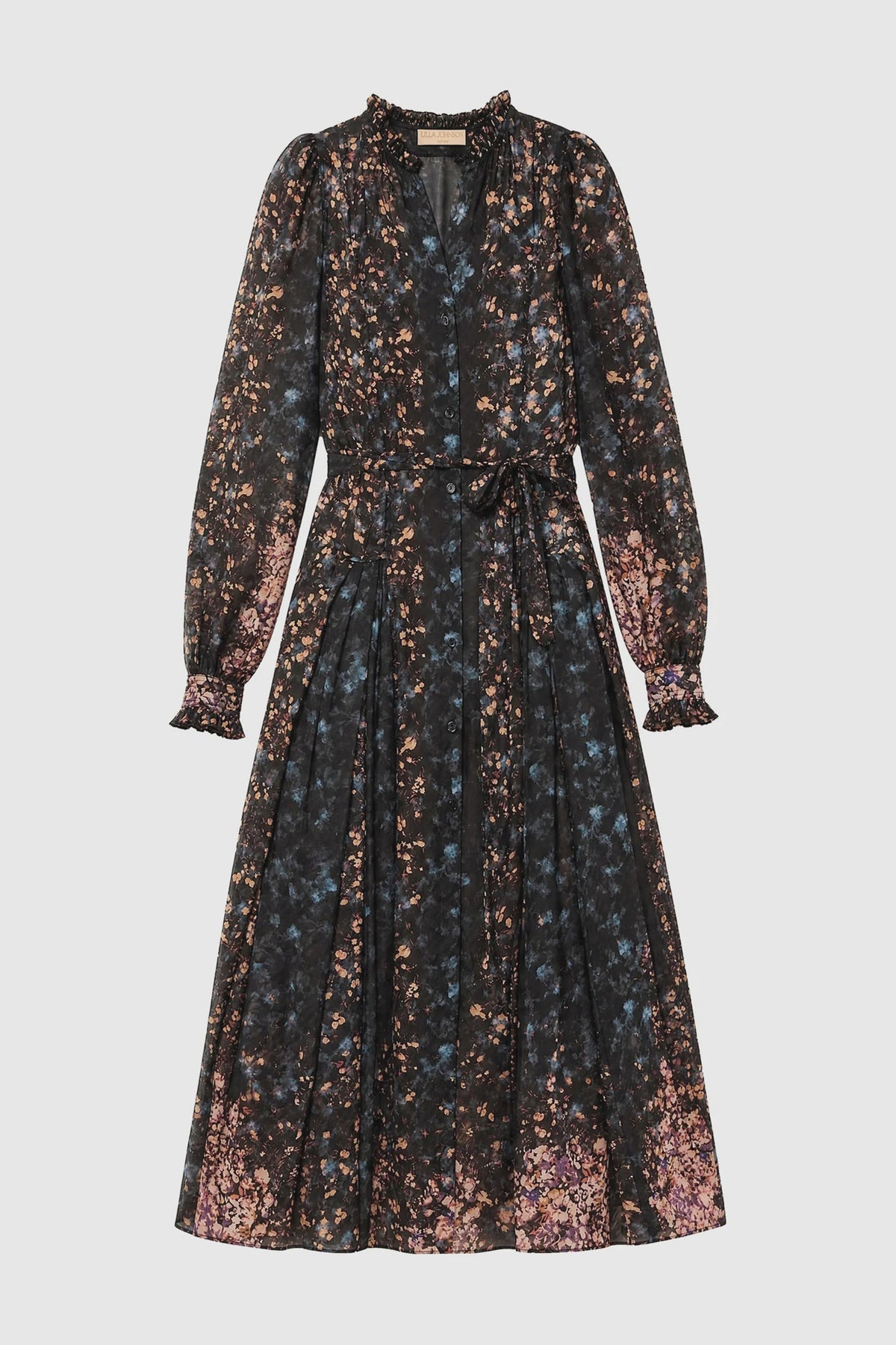 Tessa Long Sleeve Silk Dress