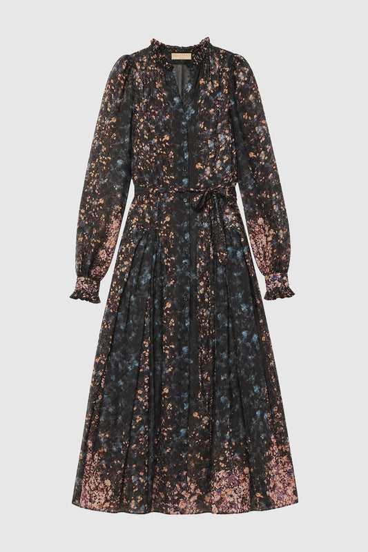 Tessa Long Sleeve Silk Dress