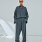 Georgia Detachable Scarf Japanese Wool Shirt