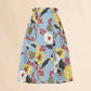 Printed Melodia Poplin Mid Length Skirt