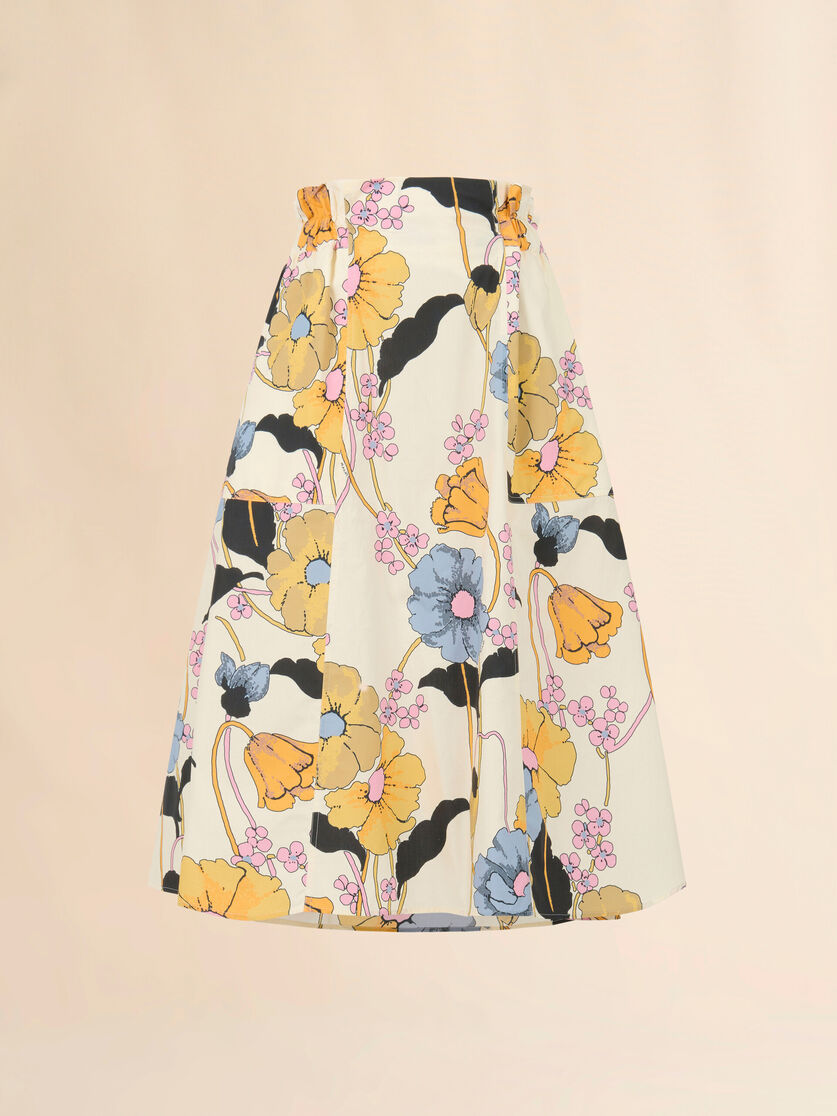 Organic Cotton Poplin Drawstring Skirt