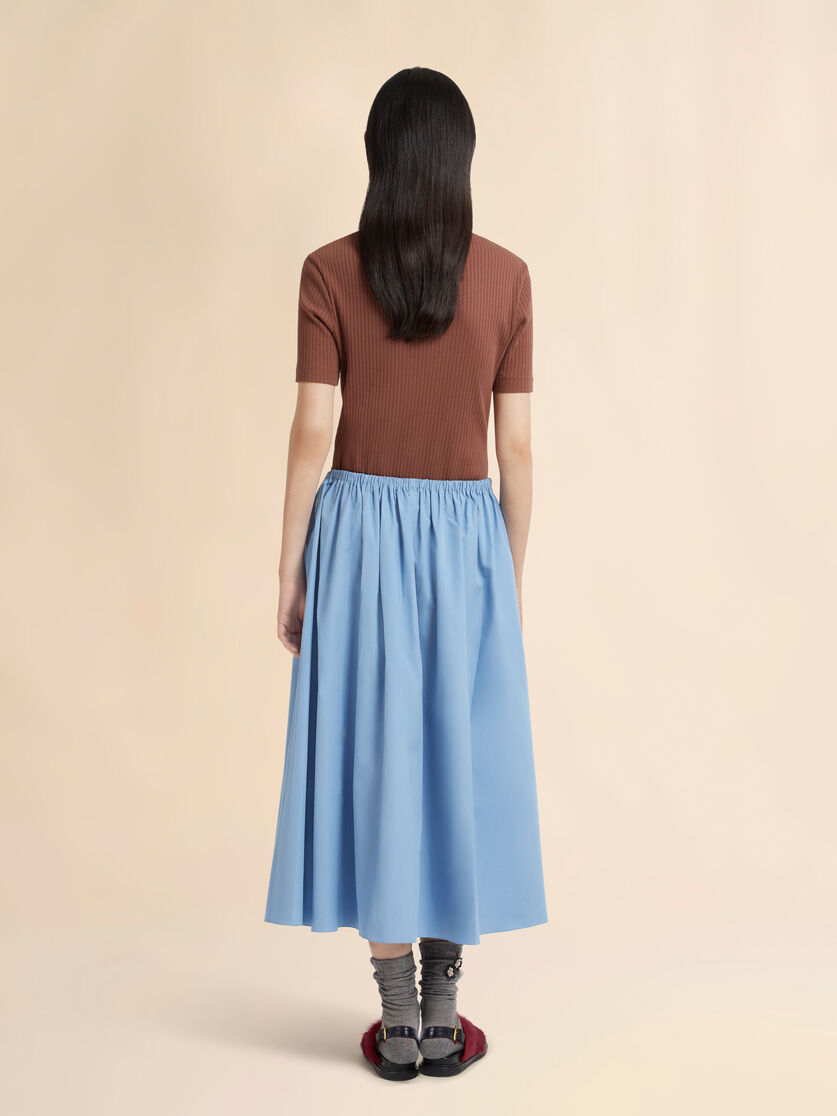 Organic Cotton Poplin Skirt with Drawstring