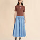 Organic Cotton Poplin Skirt with Drawstring
