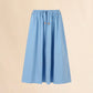 Organic Cotton Poplin Skirt with Drawstring