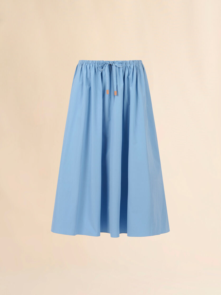 Organic Cotton Poplin Skirt with Drawstring