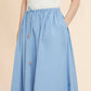 Organic Cotton Poplin Skirt with Drawstring