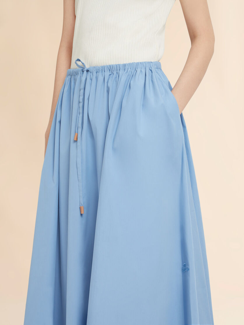 Organic Cotton Poplin Skirt with Drawstring
