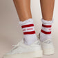 Cotton socks with stripes and logo