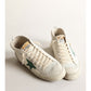 Mid Star Sneakers in Milky White and Green