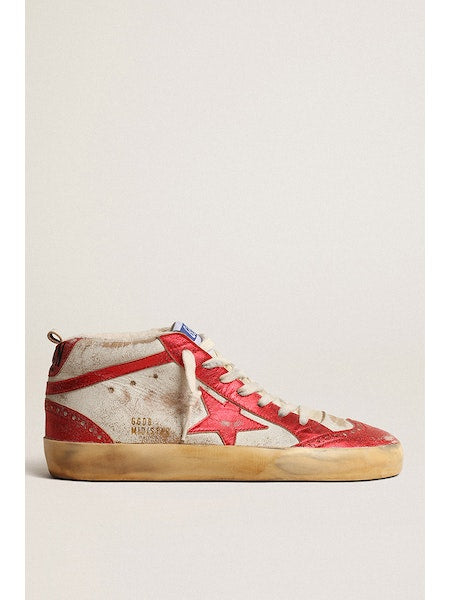 Mid Star Vintage Leather Beige/Red