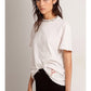 T-shirt in white with cabochon crystals