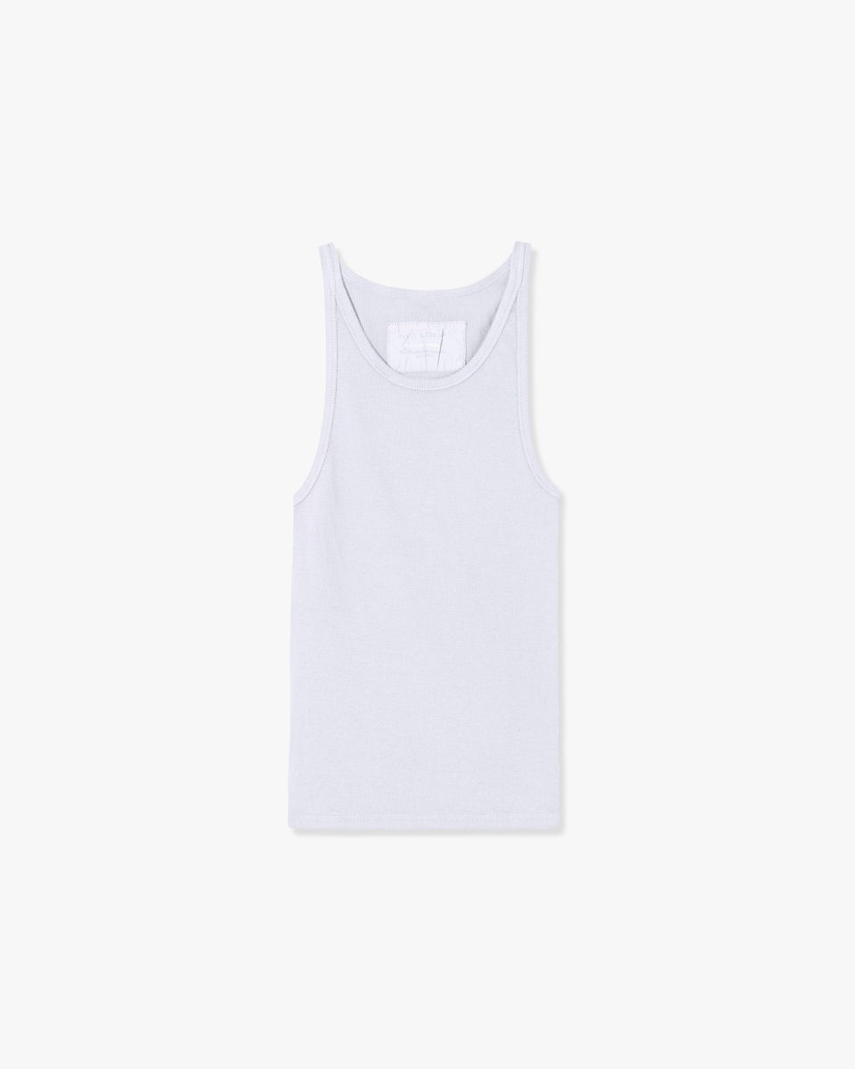 Jennifer Rib Tank in white