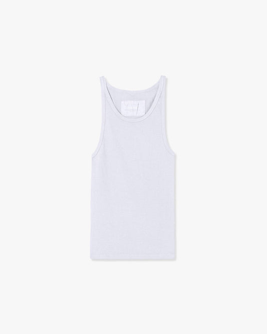 Jennifer Rib Tank in white