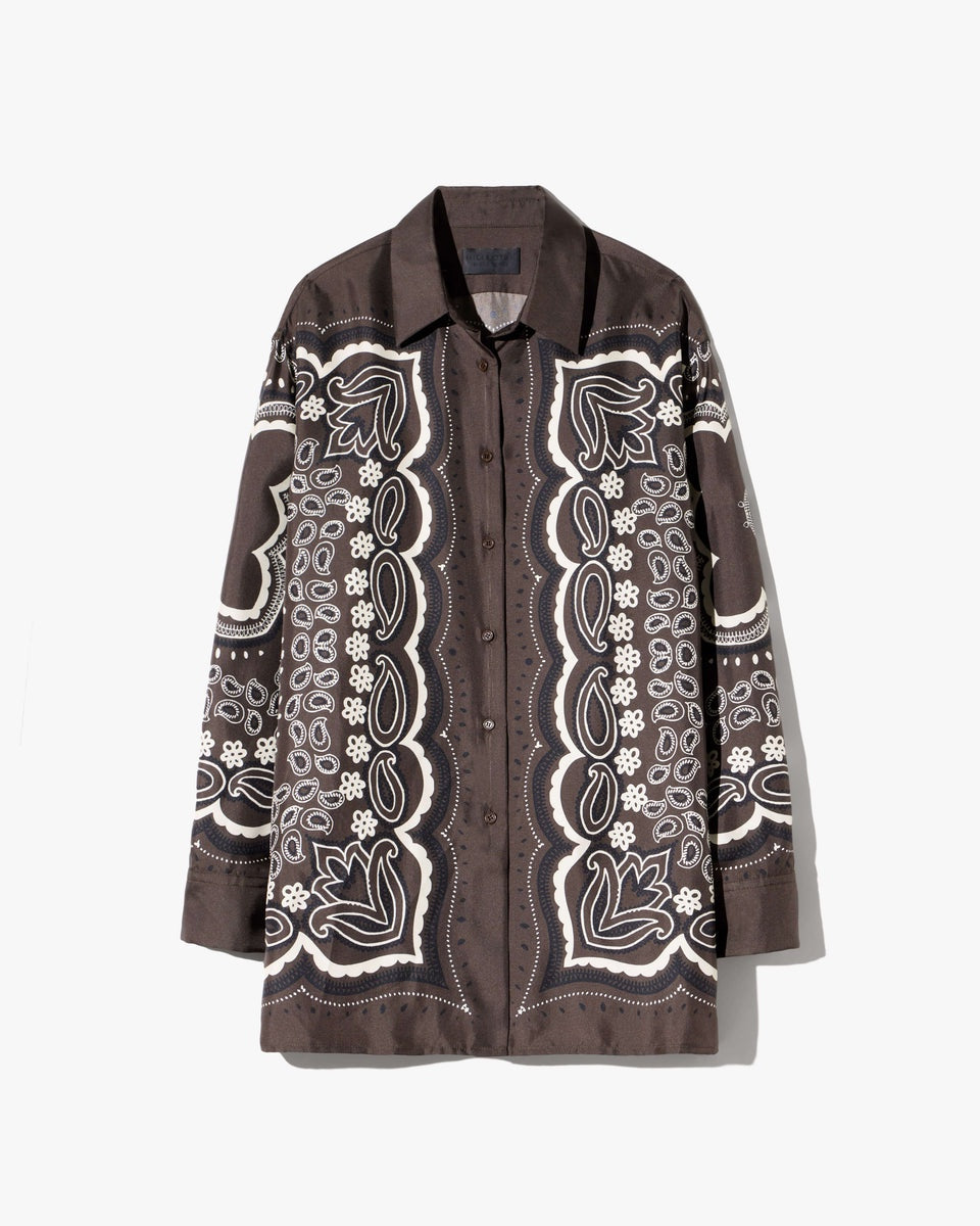 Alfie Silk Bandana Print Shirt