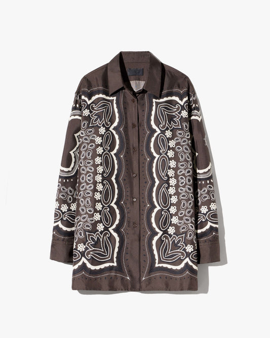 Alfie Silk Bandana Print Shirt