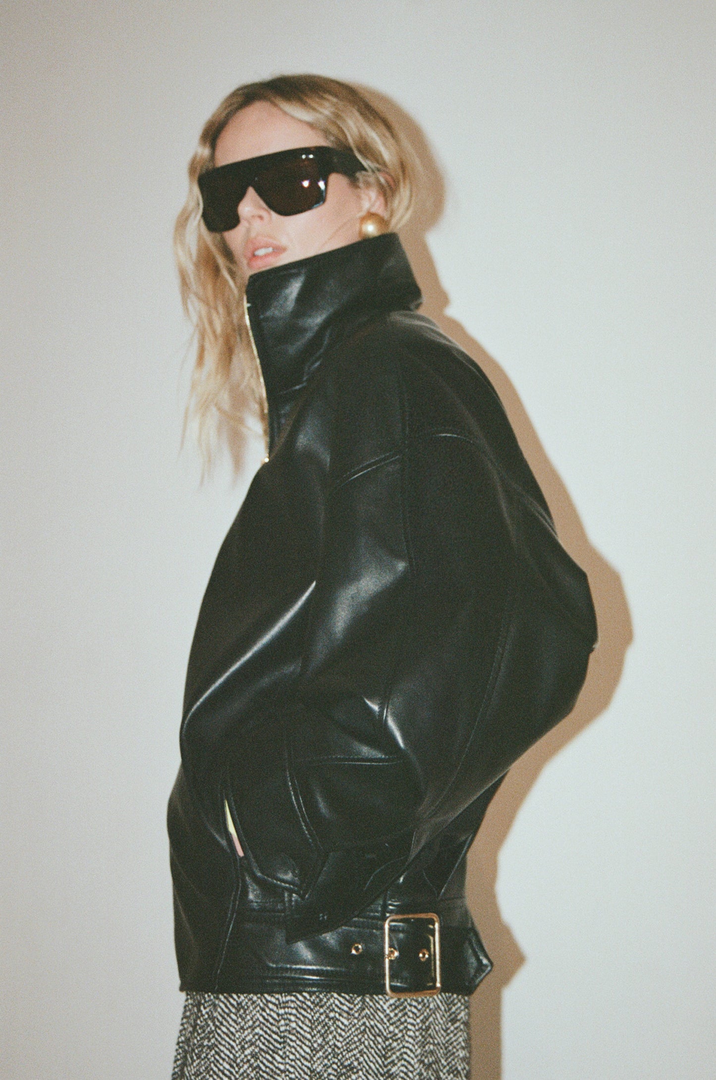 Celine Plonge Nappa Aviator Bomber