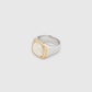 May Ring White MOP with Diamonds