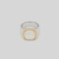 May Ring White MOP with Diamonds
