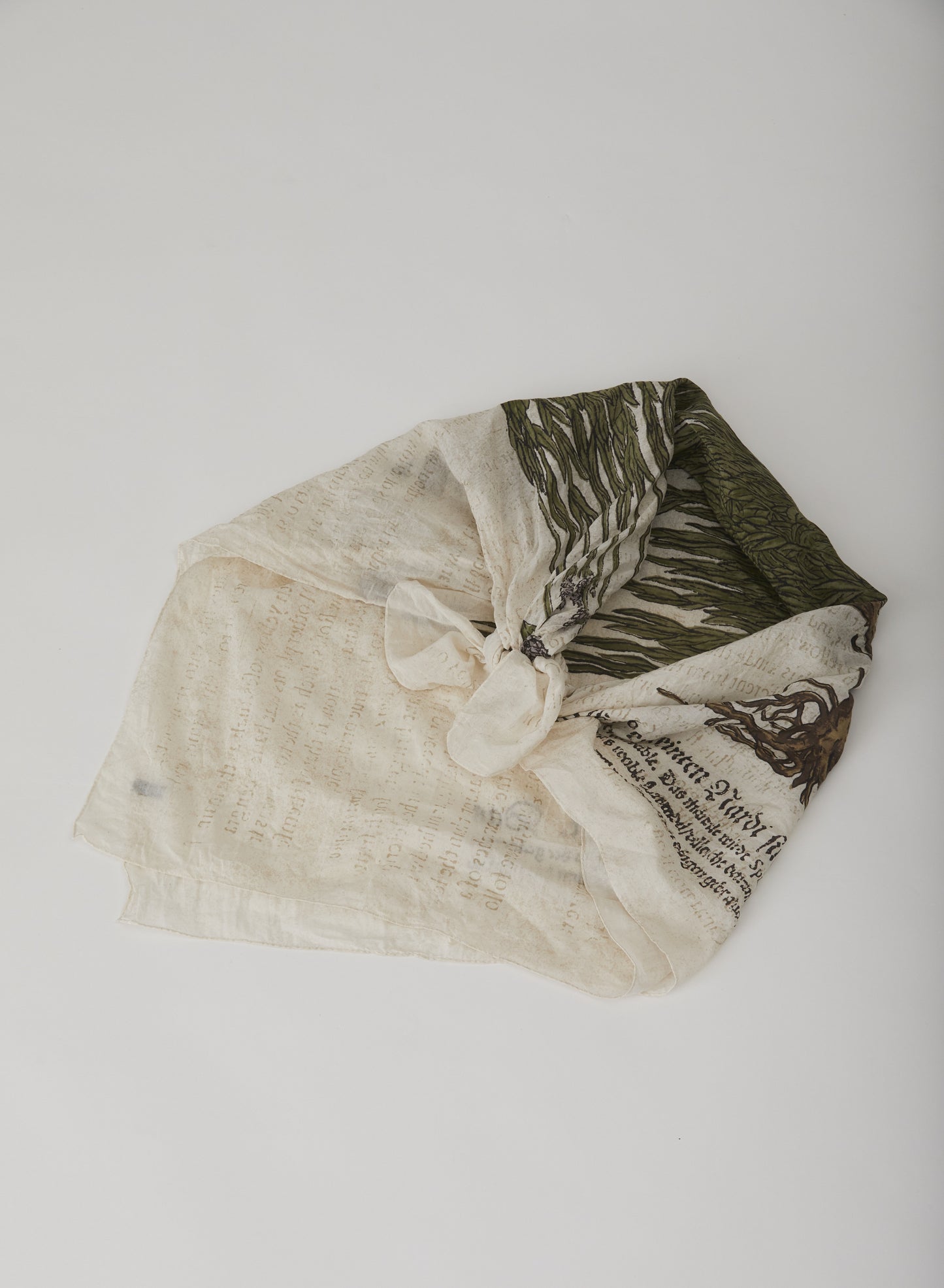 C/Si Lavender Print Scarf in Natural
