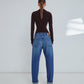 Naomi Chain Adorned Boyfriend Straight Leg Denim
