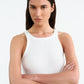 Jennifer Rib Tank in white