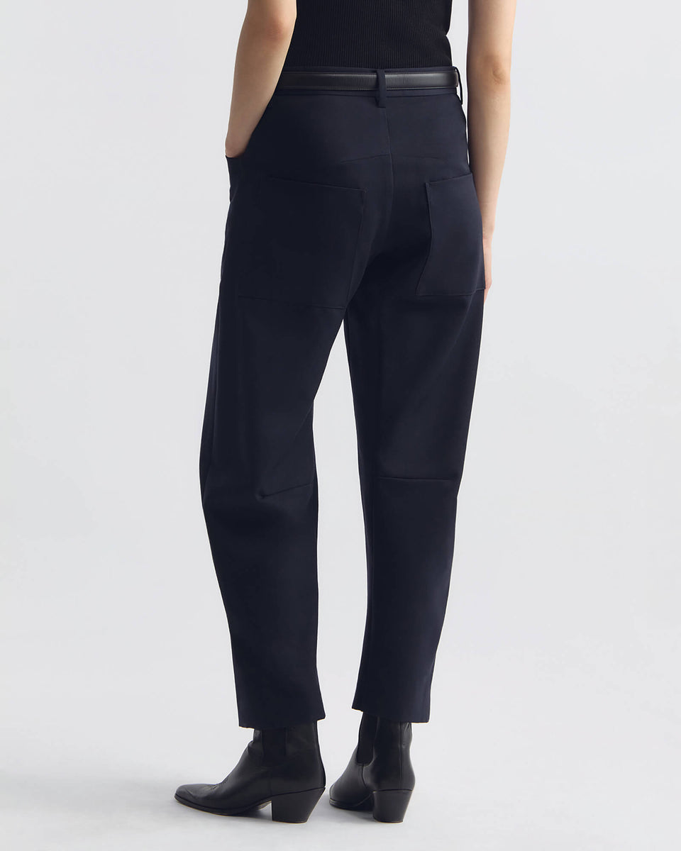 Shon Wool Pant in  Midnight