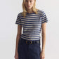 Lana Crewneck Tee In French Blue Stripe