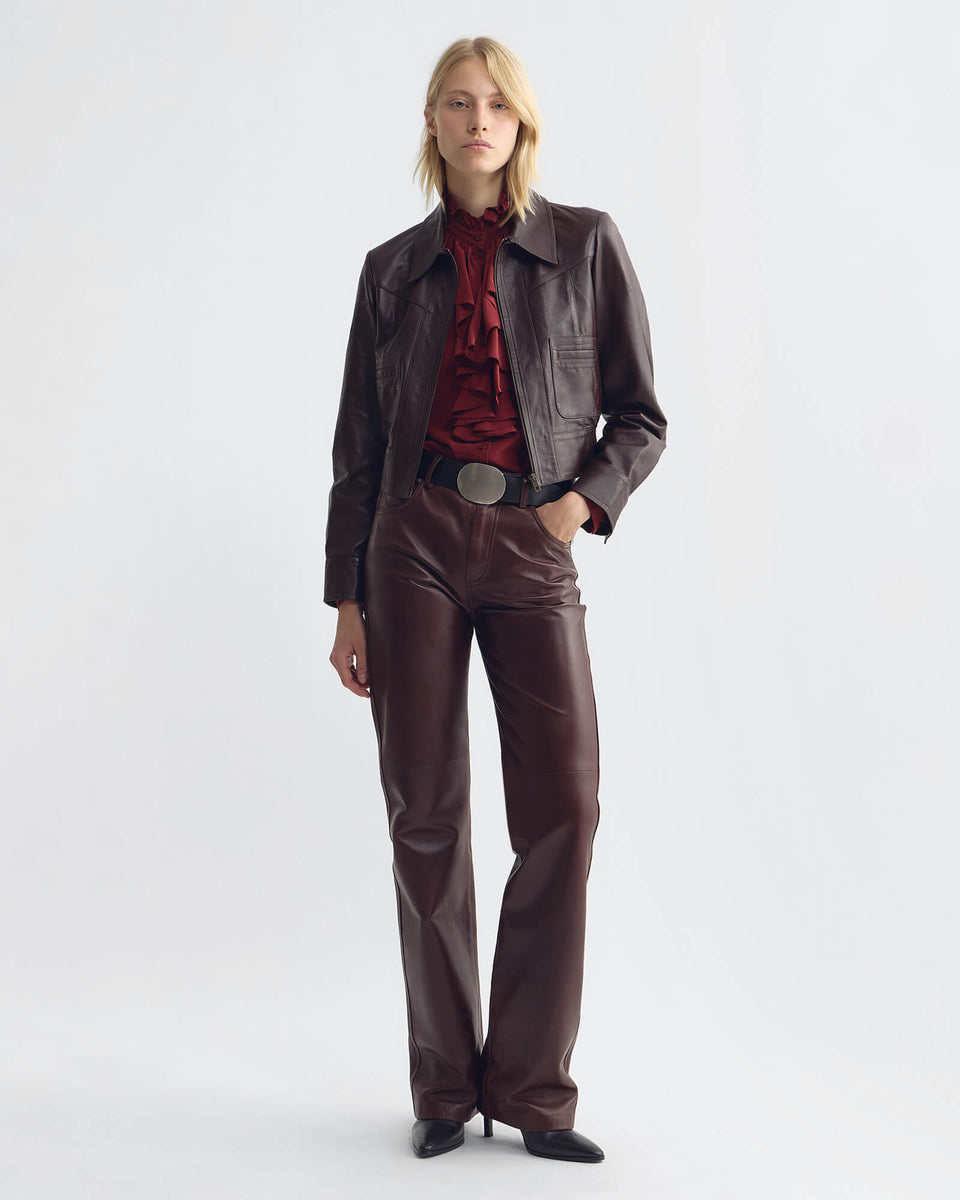 Lily Blouse in Crimson