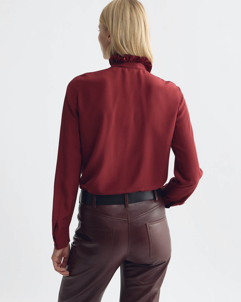 Lily Blouse in Crimson