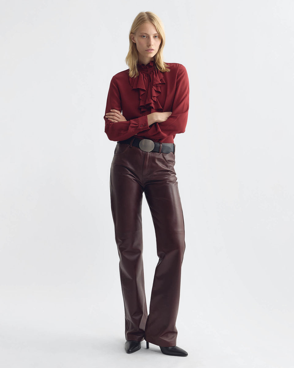 Lily Blouse in Crimson