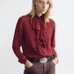 Lily Blouse in Crimson