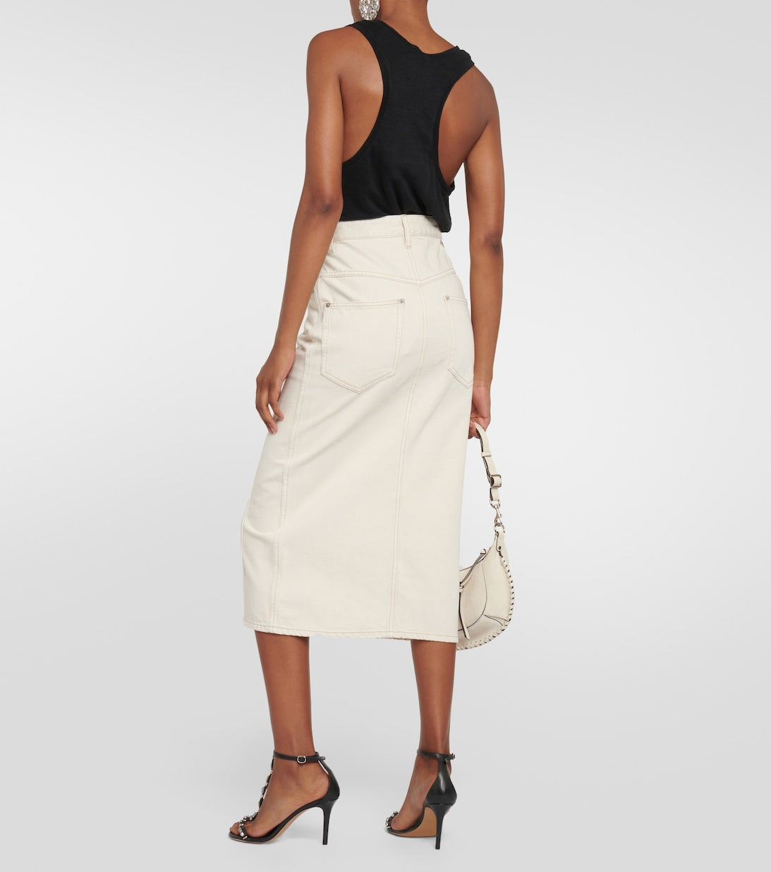 Vandy Cotton Midi Skirt