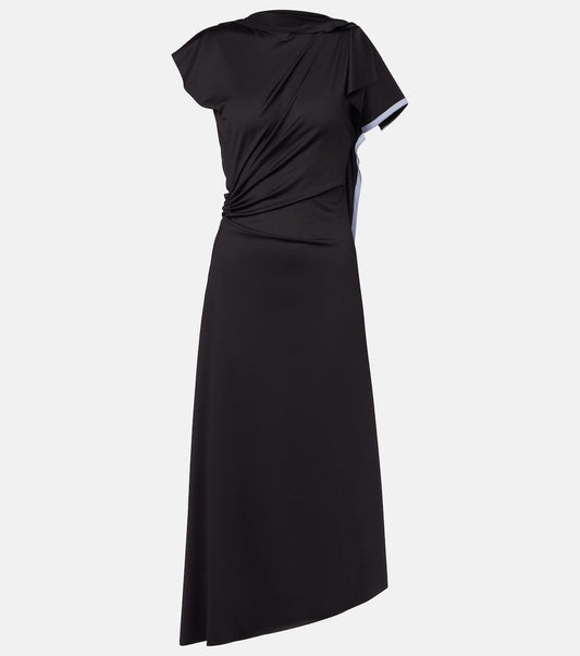 Draped Sleeve Midi Dress