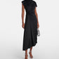 Draped Sleeve Midi Dress