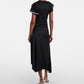 Draped Sleeve Midi Dress