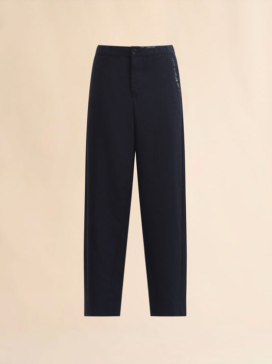 Tropical Wool Straight Pants