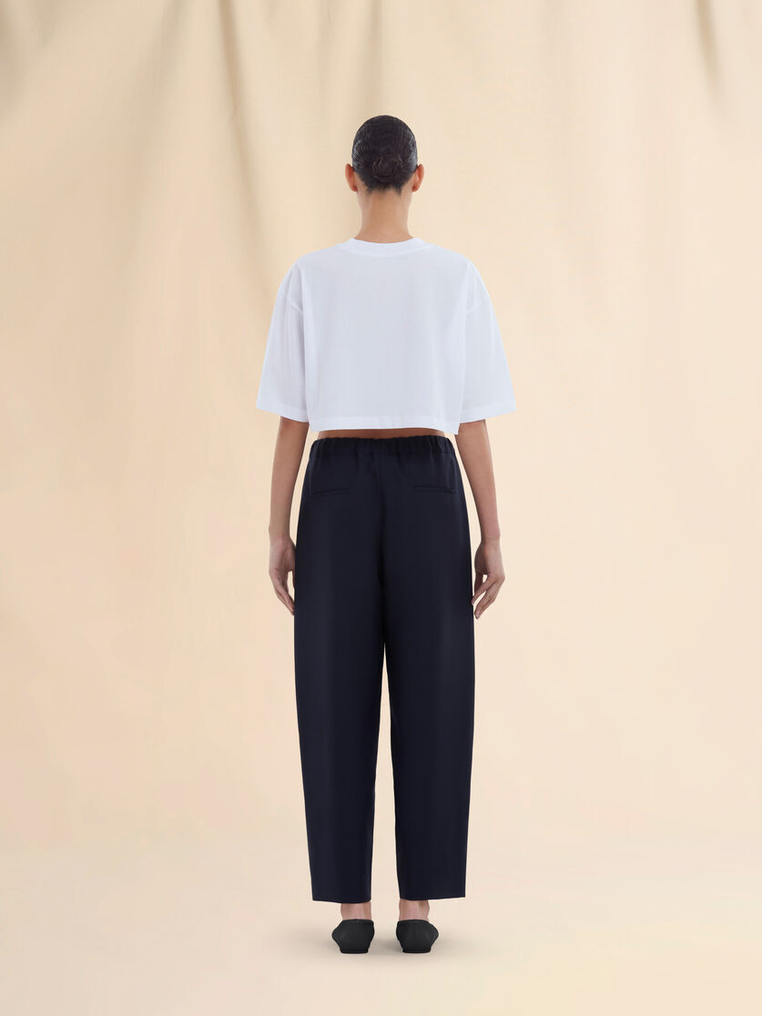 Tropical Wool Straight Pants