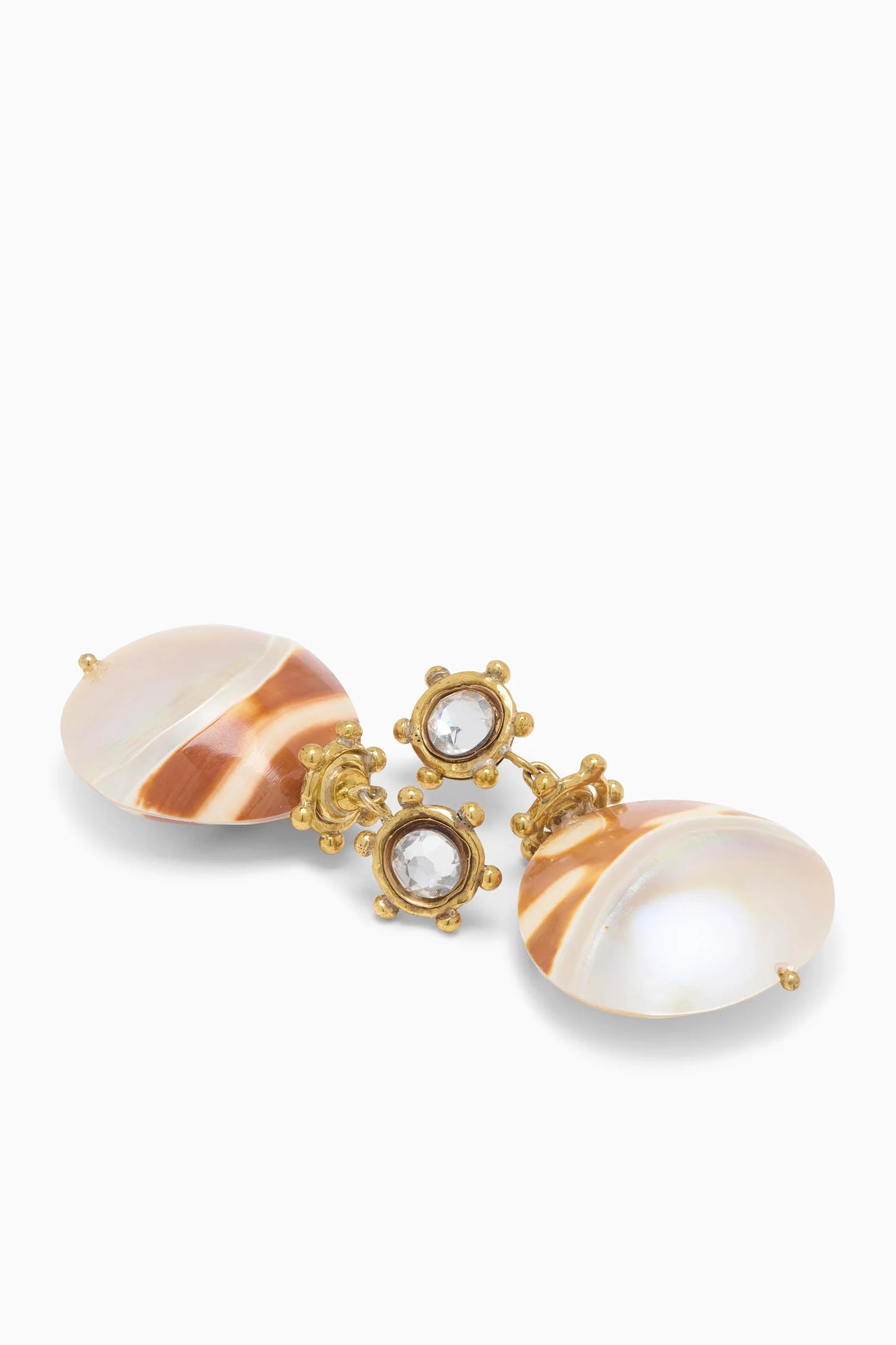 Embellished Shell Drop Earring