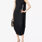 Sleeveless Twist Drape Midi Dress