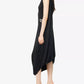 Sleeveless Twist Drape Midi Dress