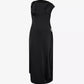 Sleeveless Twist Drape Midi Dress