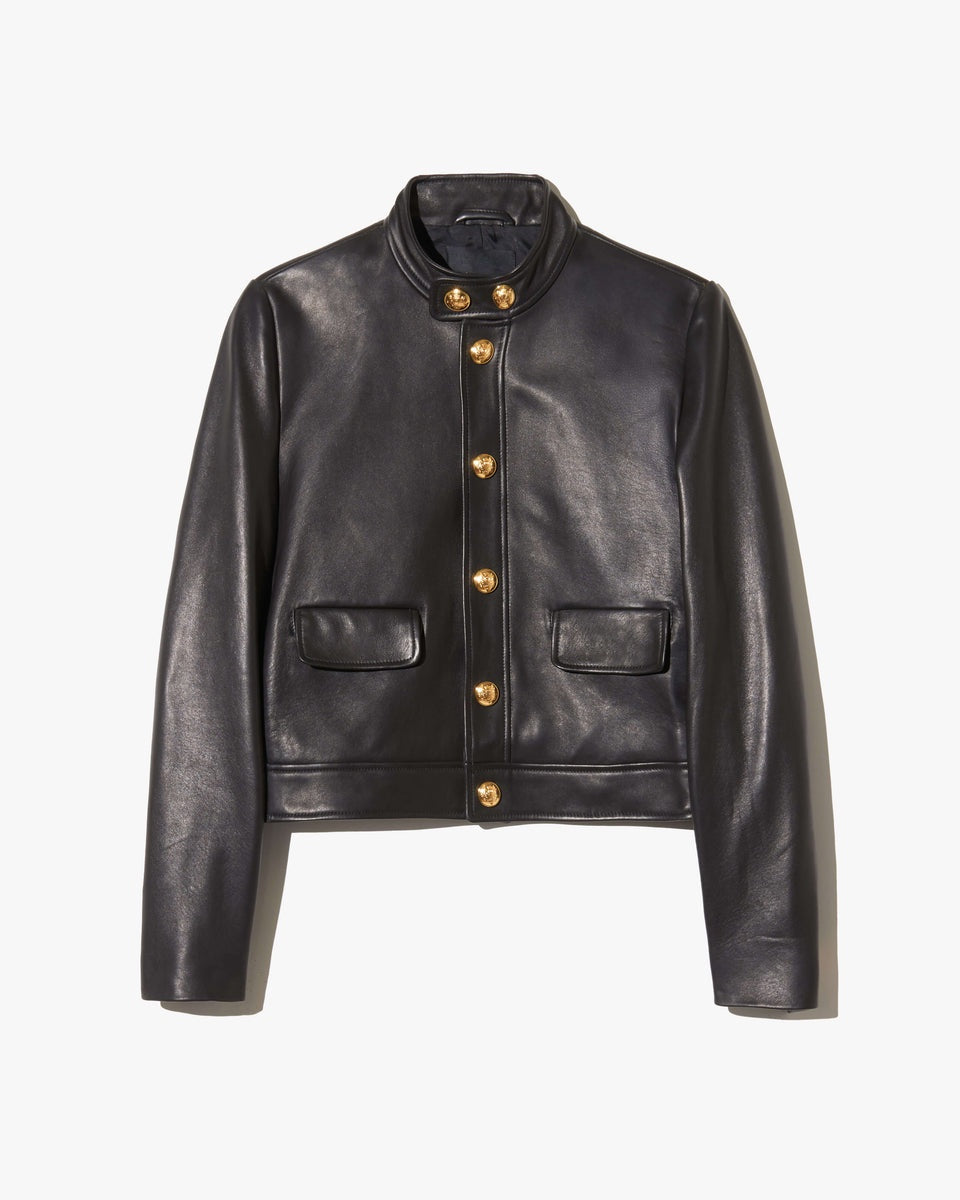 Hadley Leather Cropped Jacket