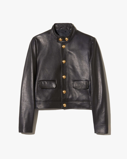Hadley Leather Cropped Jacket